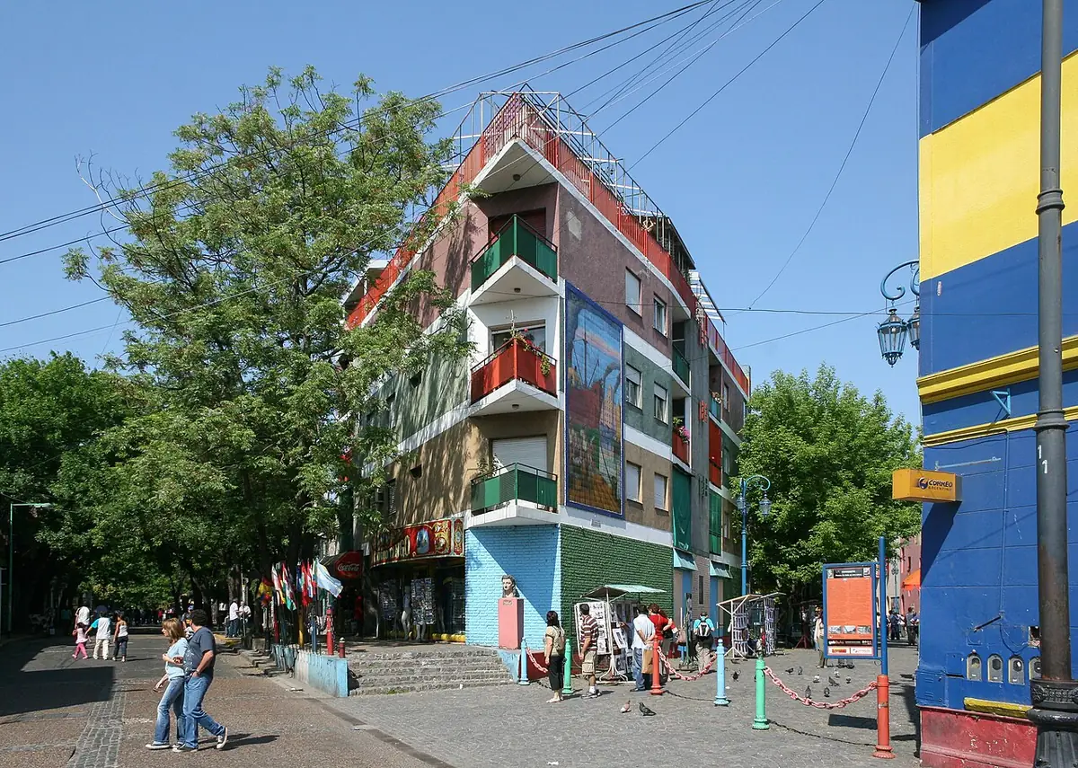Casas coloridas do Caminito, no bairro de La Boca, em Buenos Aires